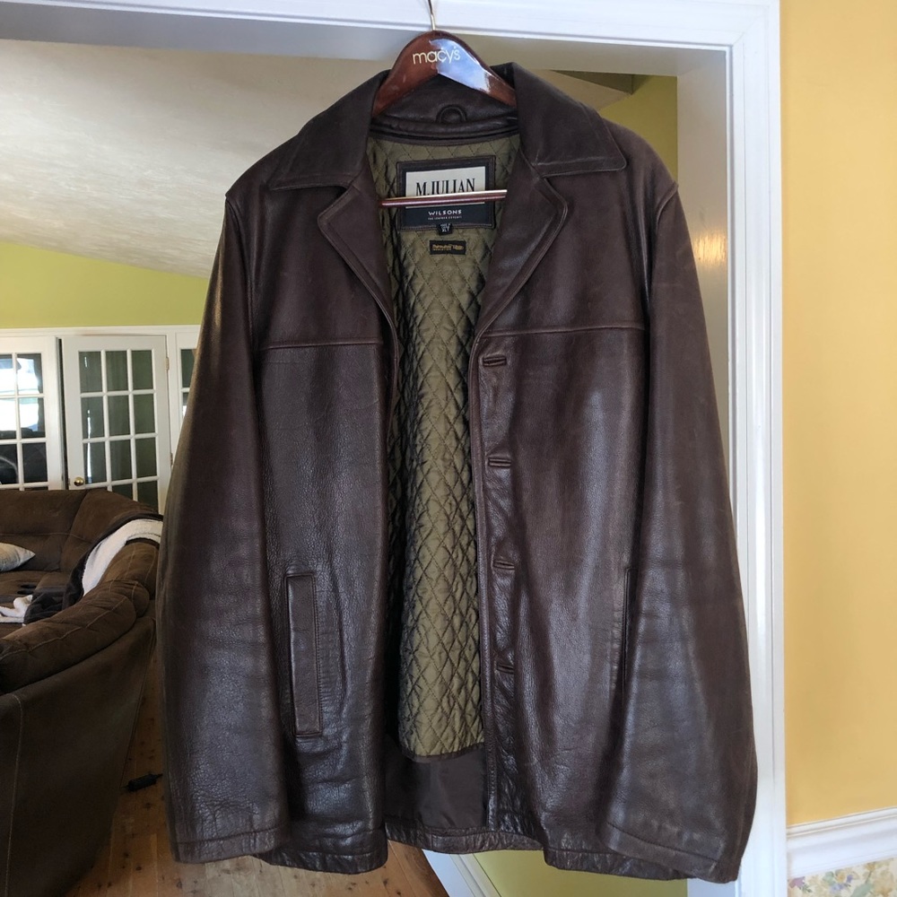 Wilson’s Leather - Brown Leather Jacket - XL Tall